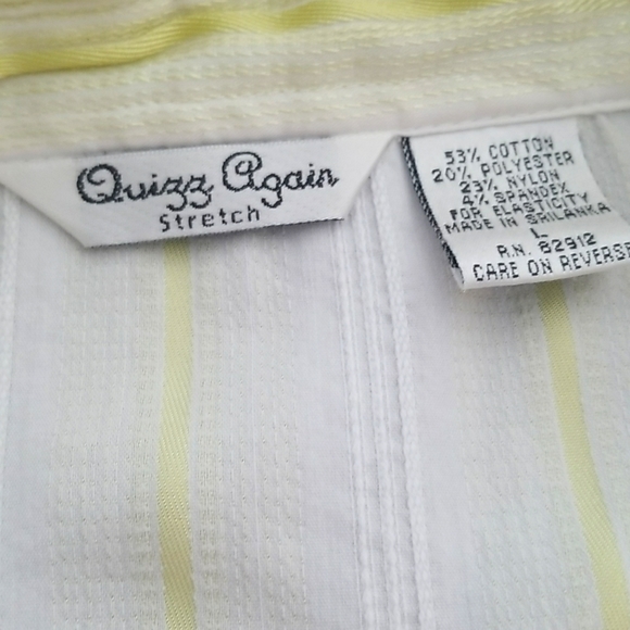 🦋Quizz Again Stretch Striped Collared Button Down Top - Picture 4 of 4